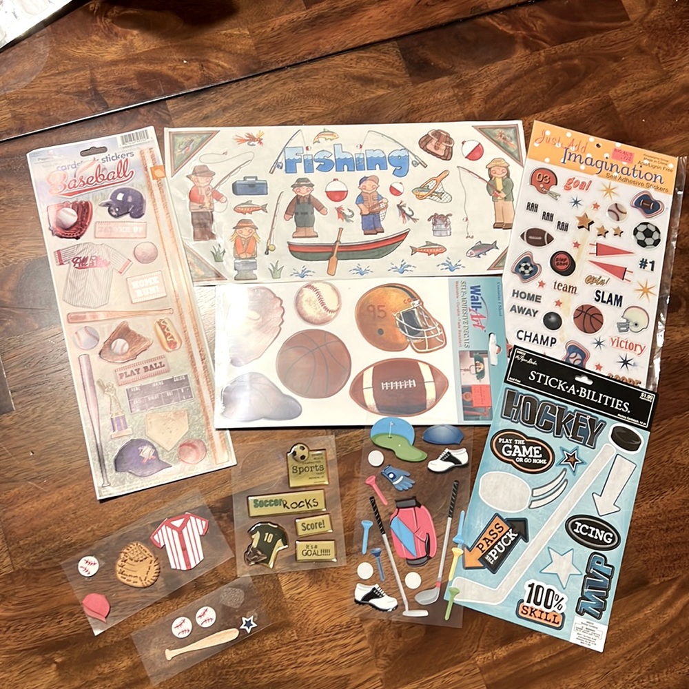 Assorted Sports Scrapbooking/Paper Crafting Stickers
